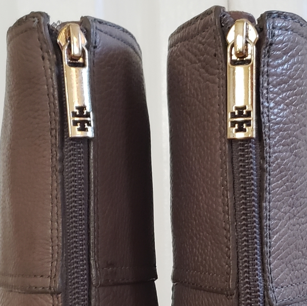TORY BURCH JENNA BOOTS TUMBLE LEATHER EUC - Picture 7 of 11